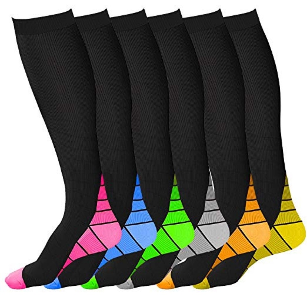 DCF 6 pk Compression Therapy Socks for Circulation